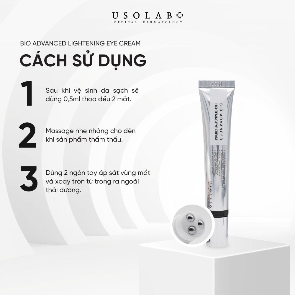 Kem Giảm Bọng Mắt Usolab Bio Advanced Lightening Eye Cream 25ml 2 Kem Giảm Bọng Mắt Usolab Bio Advanced Lightening Eye Cream 25ml 2