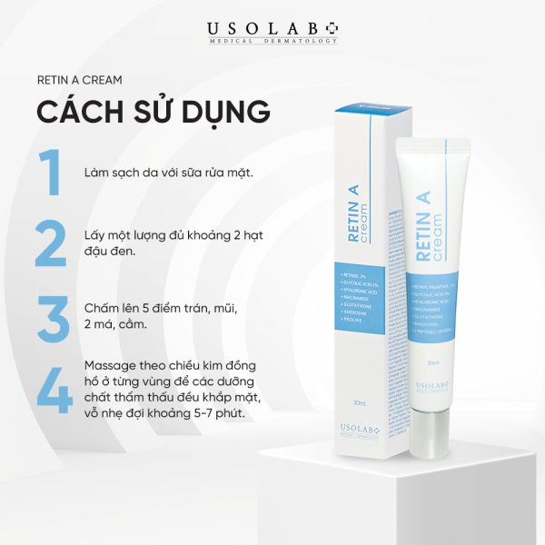 Usolab Retin A Cream Trẻ Hóa, Căng Bóng, Sáng Da, Giảm Mụn Tuýp 30g 2 Usolab Retin A Cream Trẻ Hóa, Căng Bóng, Sáng Da, Giảm Mụn Tuýp 30g 2