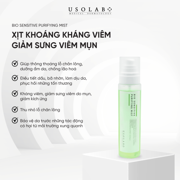 Xịt Khoáng Toner Trị Mụn Usolab Bio Sensitive Purifying Mist 150ml 1 Xịt Khoáng Toner Trị Mụn Usolab Bio Sensitive Purifying Mist 150ml 1