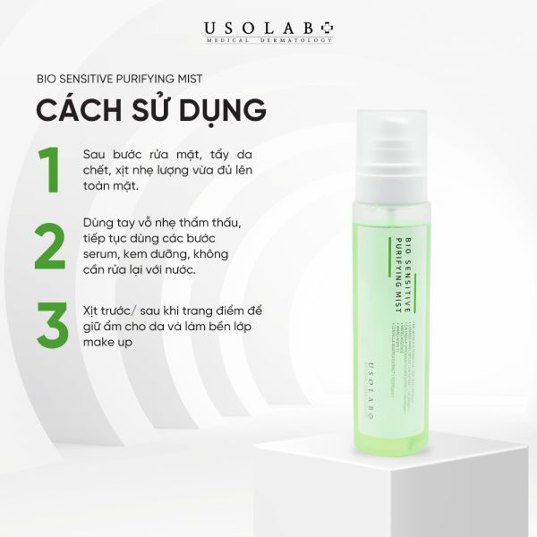 Xịt Khoáng Toner Trị Mụn Usolab Bio Sensitive Purifying Mist 150ml 2 Xịt Khoáng Toner Trị Mụn Usolab Bio Sensitive Purifying Mist 150ml 2