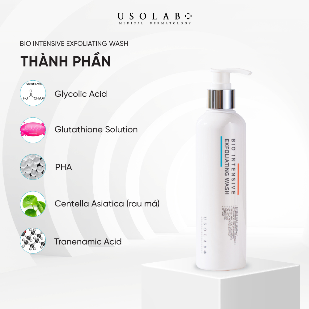 Sữa tắm trắng da Bio Intensive Exfoliating Wash Usolab 250ml