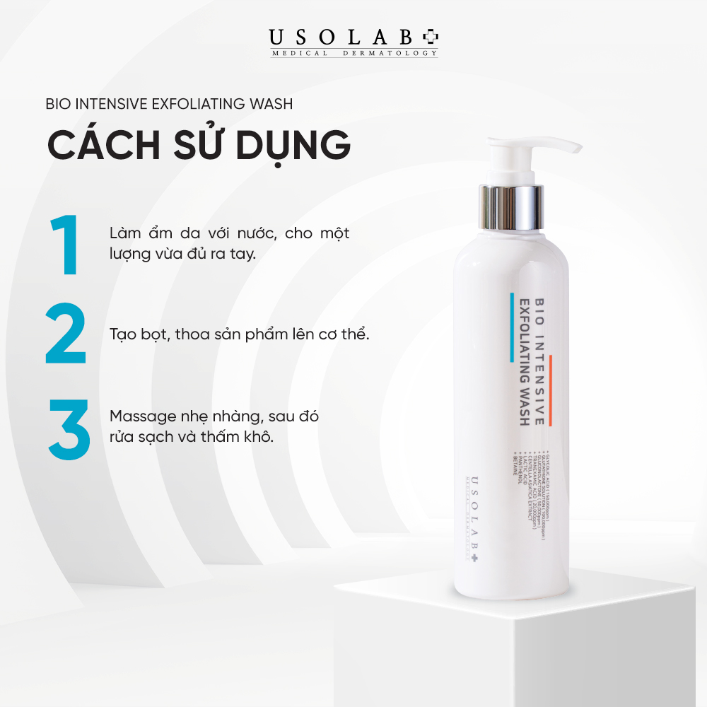 Sữa tắm trắng da Bio Intensive Exfoliating Wash Usolab 250ml